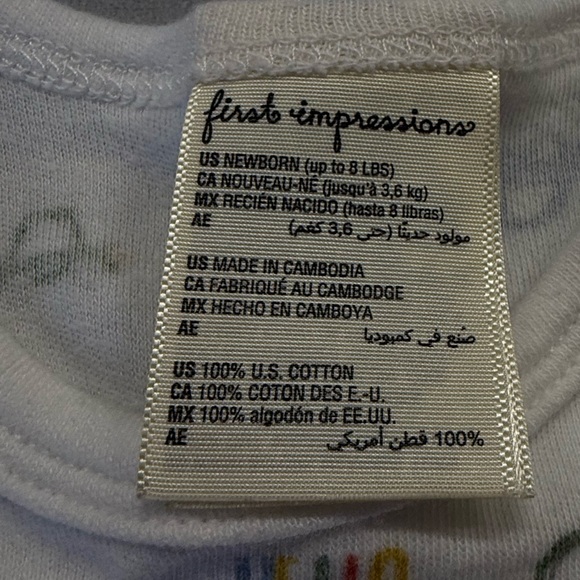 First Impressions Multicolor Baby Onesie - Picture 2 of 2